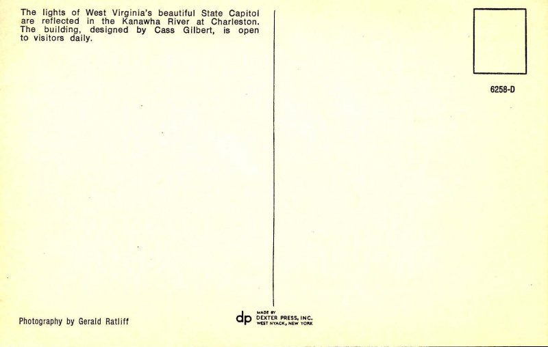 WV - Charleston. State Capitol at Night