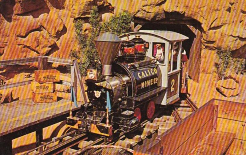 California San Bernardino County Calico Ghost Town Train Emerging From Mine