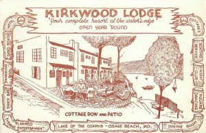 Missouri Osage Beach Kirkwood Lodge roadside Modern Litho Postcard 22-4240 