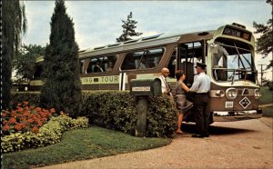 Toronto Ontario ON Edwards Gardens Sightseeing Tour Bus Vintage Postcard