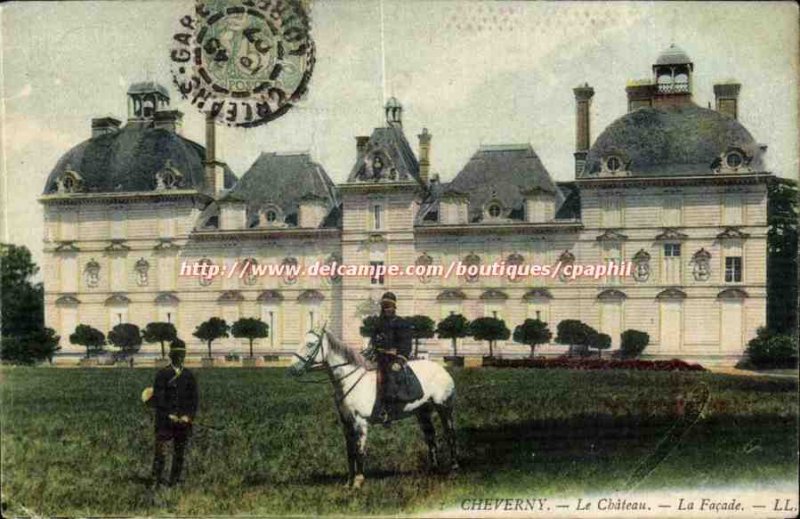 Cheverny Old Postcard The castle The front Horse Equestrian