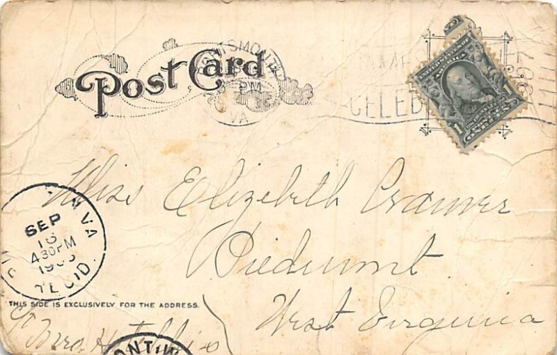 Washday, two girls doing laundry Bonnets Postal Used Unknown 