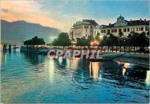 Postcard Modern notturno Pallanza (Lago Maggiore)