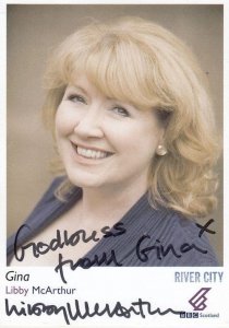 Libby McArthur as Gina River City Hand Signed Cast Card Photo