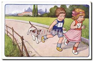 Postcard Old Course Athletics Children walk chein