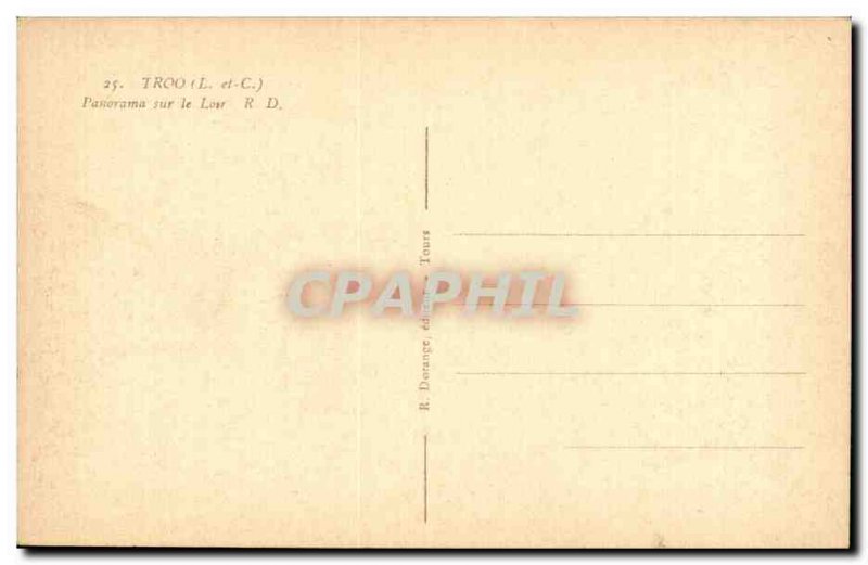 Old Postcard Panorama Troo Loir