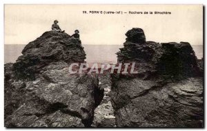 Old Postcard Pornic Rocks of the Birochère