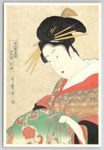 Hana-ohgi Geisha Girl By Utamaro Kitagawa Postcard O29