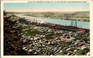 Plant of Portsmouth Steel at New Boston OH c1919 Vintage Postcard K60