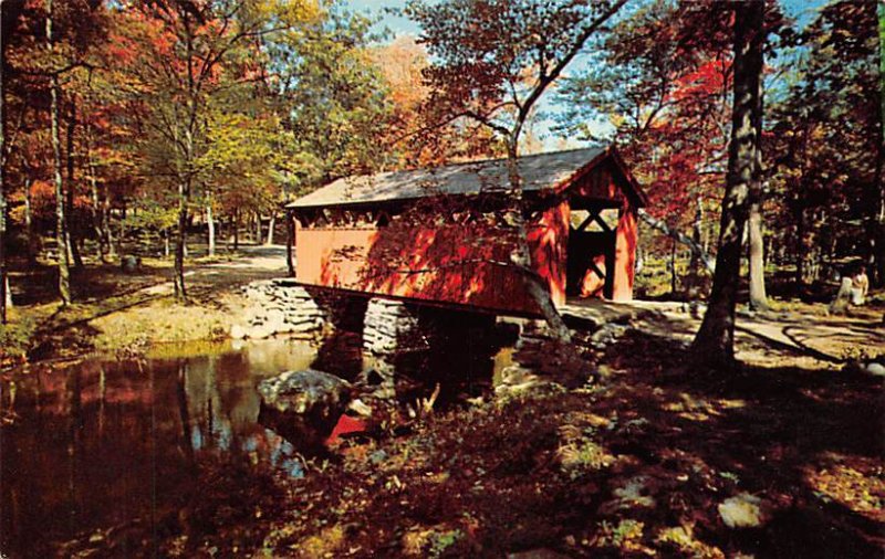 New Covered Bridge Devils Hopyard State Park East Haddam, Connecticut USA Unu...