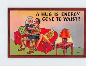 M-127470 A Hug Is Energy Gone To Waist with Lovers Comic Art Print