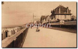 Old Postcard Cabourg (Calvados) La Digue and Villas