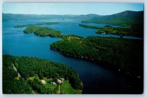 1957 Long Island New York Postcard Looking North Central Section Lake George