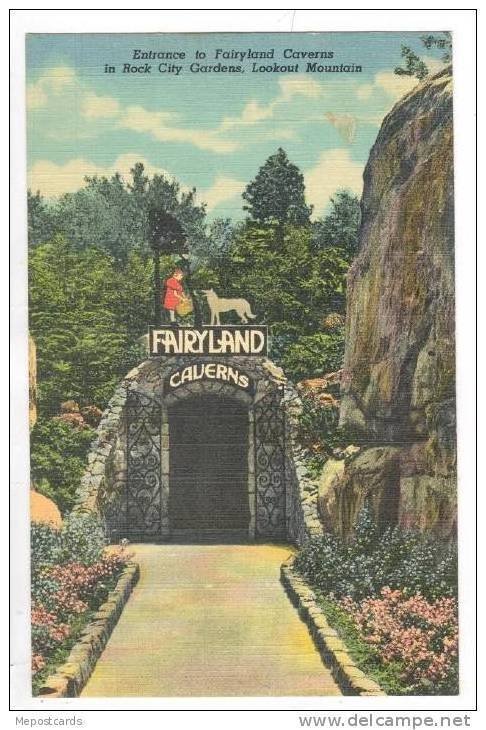 Entrance To Fairyland Caverns In Rock City Gardens, Lookout Mountain, Chattan...