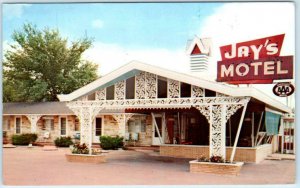 RPPC  VANDALIA, Illinois IL   Roadside  JAY'S MOTEL  1968  Postcard