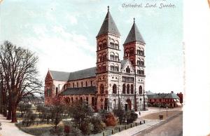 Sweden Old Vintage Antique Post Card Cathedral Lund Unused