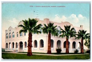 1912 County Orphanage Building Fresno California CA Posted Antique Postcard