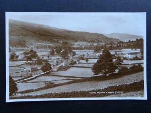 Yorkshire HEALAUGH Village from East c1930s RP Postcard by Valentine H388