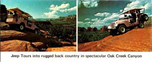 Sedona, AZ Arizona PINK JEEP TOURS Oak Creek Canyon 3½ X 8½ Advertising Postcard