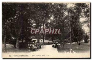 Old Postcard Contrexeville An allee du Parc