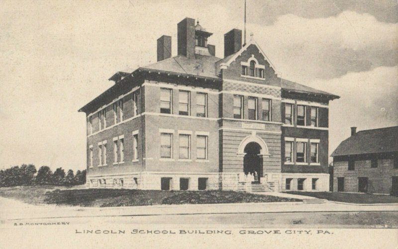 GROVE CITY , Pennsylvania, PU-1908; Lincoln School Building
