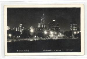 brazil, SÃO PAULO, Panorama by Night (1950s) RPPC