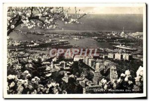 Old Postcard Panorama Dal Genova Righi Bateyaux