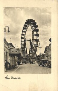 austria, VIENNA WIEN, Ferris Wheel, Cinema, Ton Kino (1941) RPPC Postcard