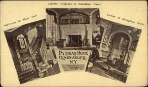 Ogdensburg NY Pythian Home Multi View Fraternal c1910 Postcard