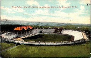 Postcard Birds Eye View of the Stadium at Syracuse University in New York~4642