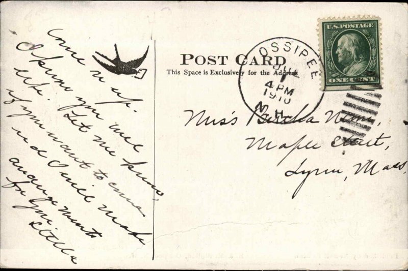 Ossipee NH B&M RR Train Station Depot c1910 Postcard