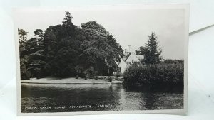 Close up of Magna Carta Island Runneymede Staines Middlesex Vintage RP Postcard