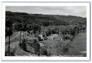 c1930's Pigeon River Middle Falls Park Ontario Canada RPPC Photo Postcard