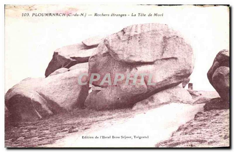 Old Postcard Ploumanac pm Rocks strange La Tete de Mort