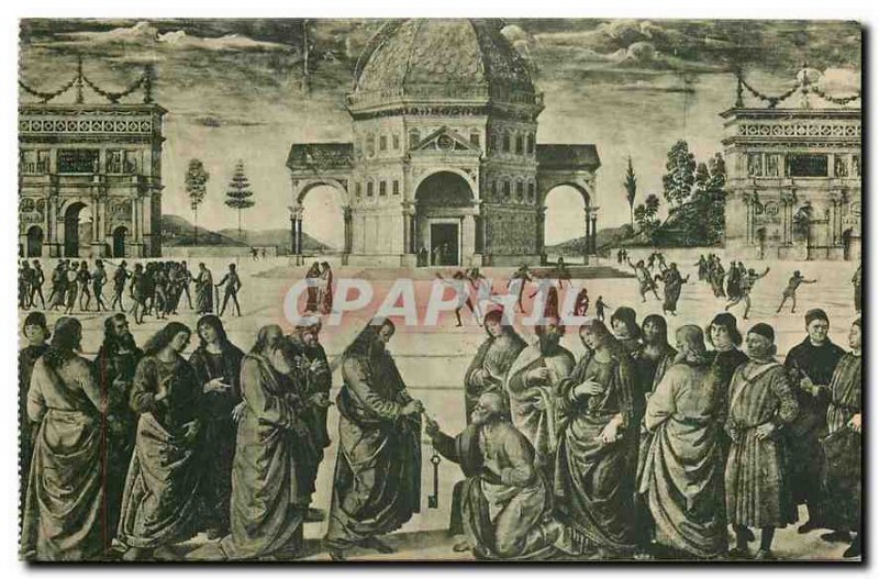 Old Postcard Citta del Vaticano Cappelle Sistina Perugino Key collection in S...