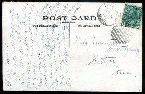 dc1348 - FARNHAM Quebec Postcard 1914 Glitter Pennant