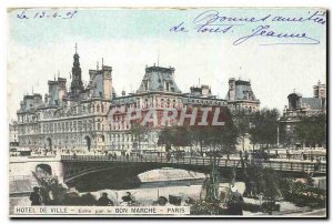 Postcard Old City Hall by Edite Bon Marche Paris