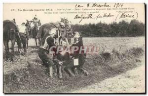 Postcard Old Army Health On the front two nursing Cuirassiers under their off...