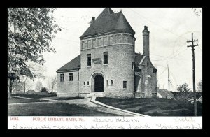 1905 Bath Maine Public Library 3 Postmarks Post Card Postcard 203