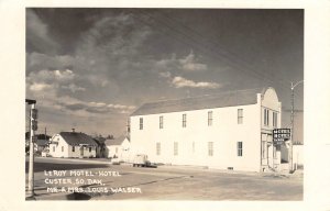 RPPC Leroy Motel-Hotel Custer, South Dakota Louis Walser Vintage Postcard 1950s