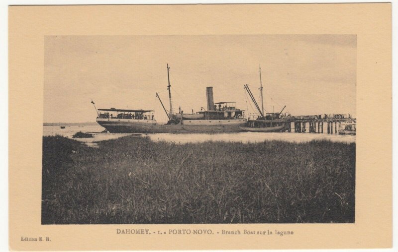 Benin; Dahomey, No 1, Porto Novo, Branch Boat On The Lake PPC, By ER, Unused