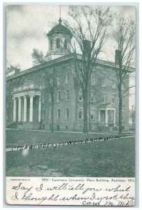 1906 Lawrence University Main Building Exterior Appleton Wisconsin WI Postcard