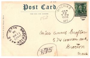 Maine   Machias , Main street , Horse and Wagons