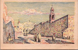 Israel The Church of the Nativity Bethlehem Ludwig Blum Palestine Postcard C032