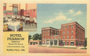 Postcard Arkansas Russellville Hotel Pearson Interior MWM occupation 23-6929