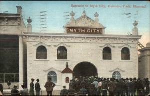 Montreal Quebec - Dominion Park Myth City Entrance c1910 Postcard