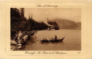 CPA Lac d'ANNECY DUINGT Le Port et le Chateau (337049)