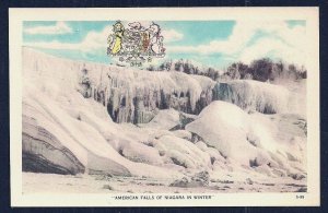 Niagara Falls in Winter Ice & Snow Niagara Falls NY Unused c1940s