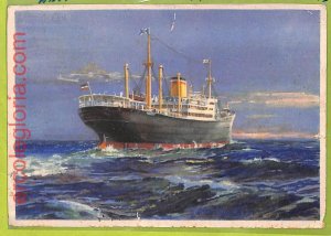 af7620 - SPAIN - VINTAGE POSTCARD - 1933 - Hamburg-America Line SHIP SAT NAV-