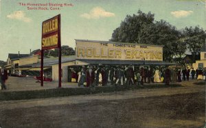 Savin Rock CT The Homestead Roller Skating Rink 1910 Postcard